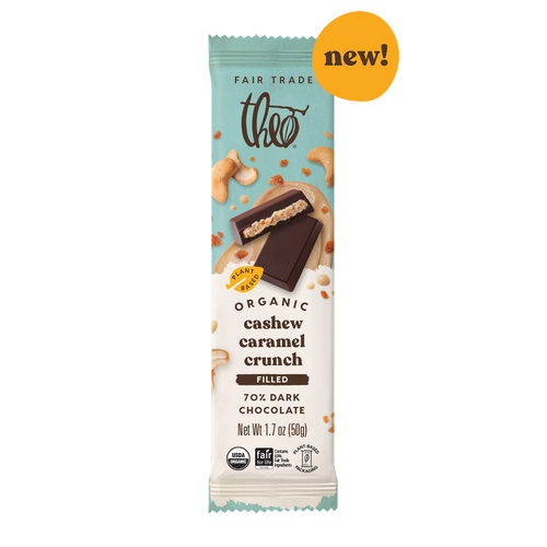 Cashew Caramel Crunch 70% Filled Dark Chocolate